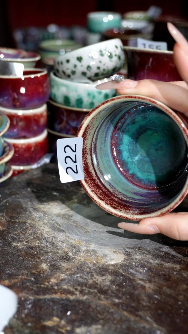 摆件精品窑变钧瓷茶器