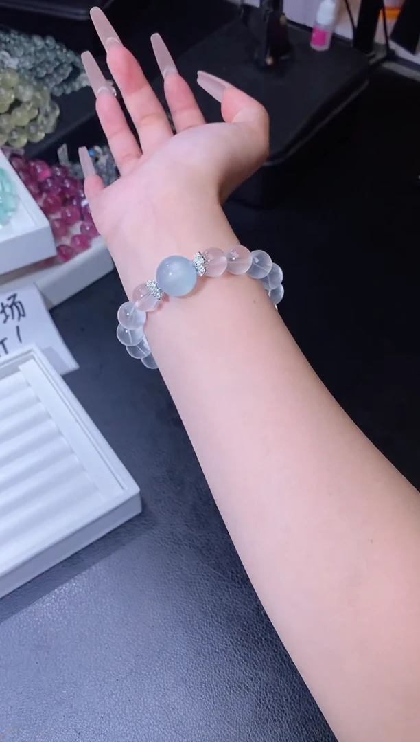 合金手链水晶917.26海洋之心 白水晶手串 多样性发其一