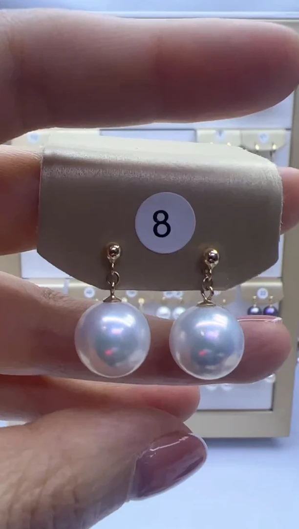 【闪购商品】淡水珍珠耳饰银S925镶嵌8