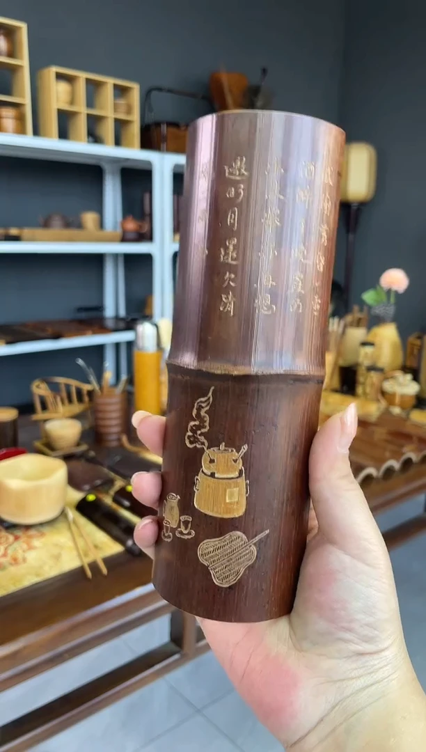 雕刻款茶则纯手工
