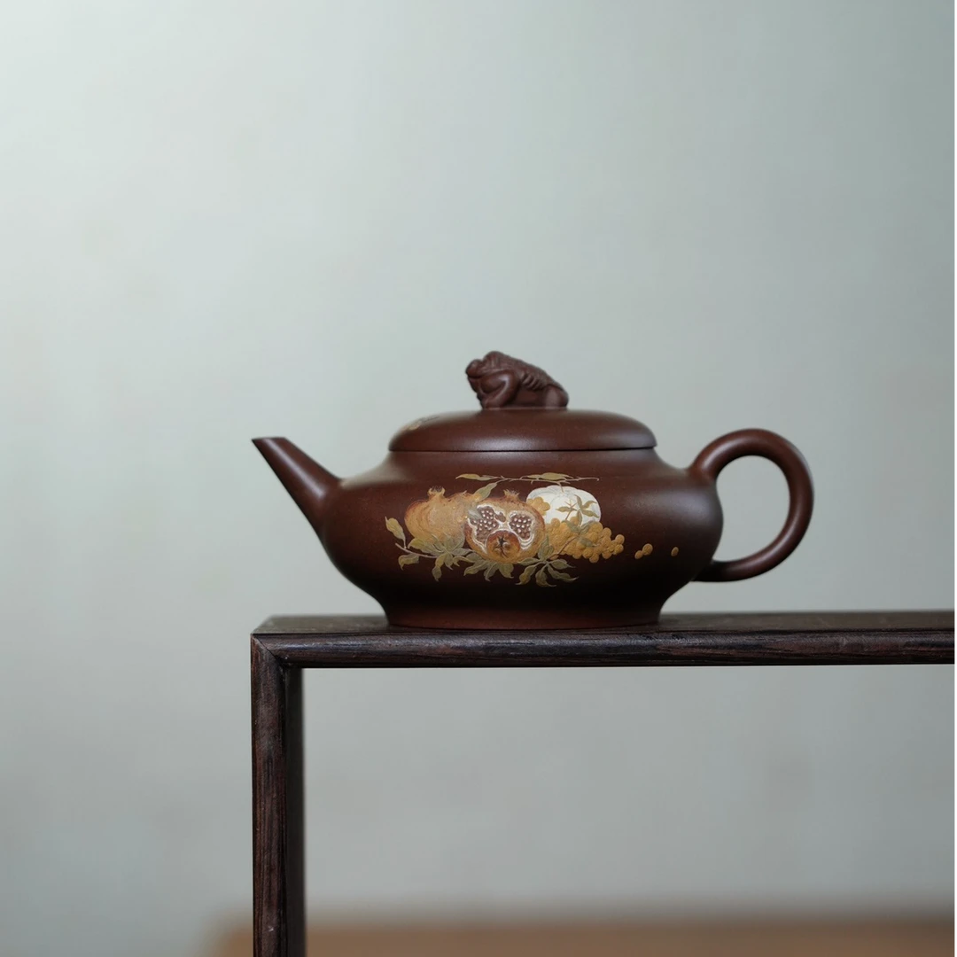 紫砂壶 多子多福 陈卫明 老紫泥 200CC