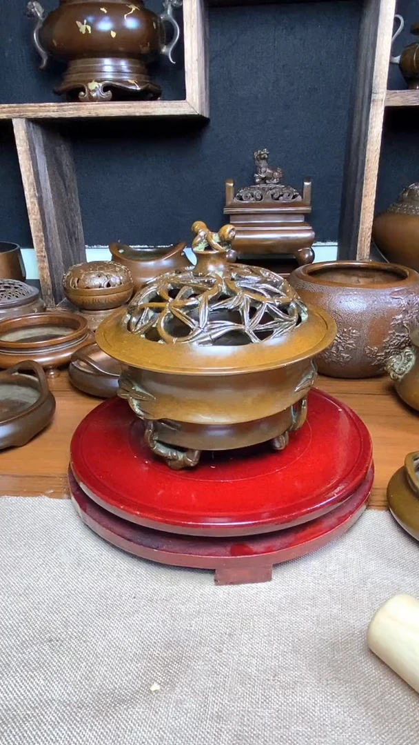 【闪购商品】苏工 普工精品铜 摆件熏香炉/摆件