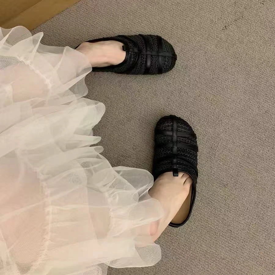新款百搭内增高厚底透气女款春夏外穿包头半拖勃肯凉拖SG2606