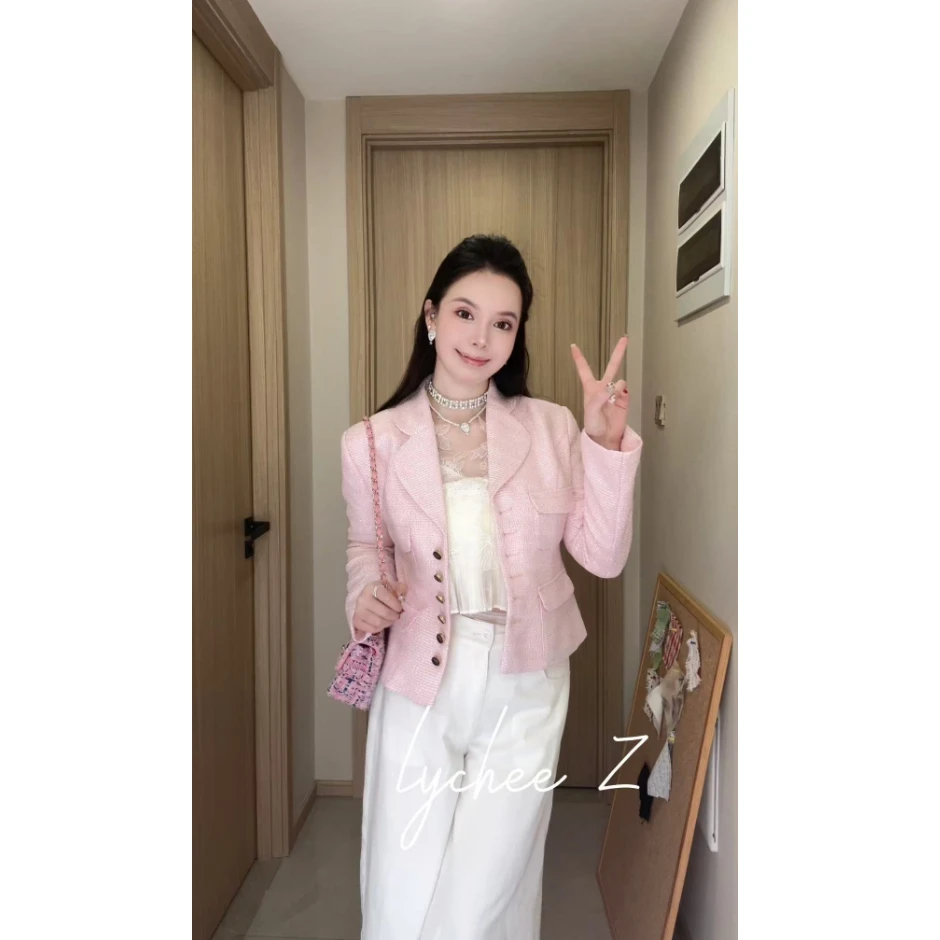 资雅 私服系列纯色百搭高腰甩裤