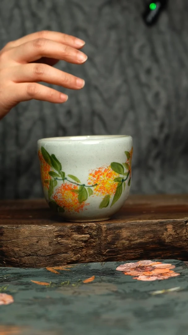 【闪购商品】杯釉下彩手工手绘同款陶器
