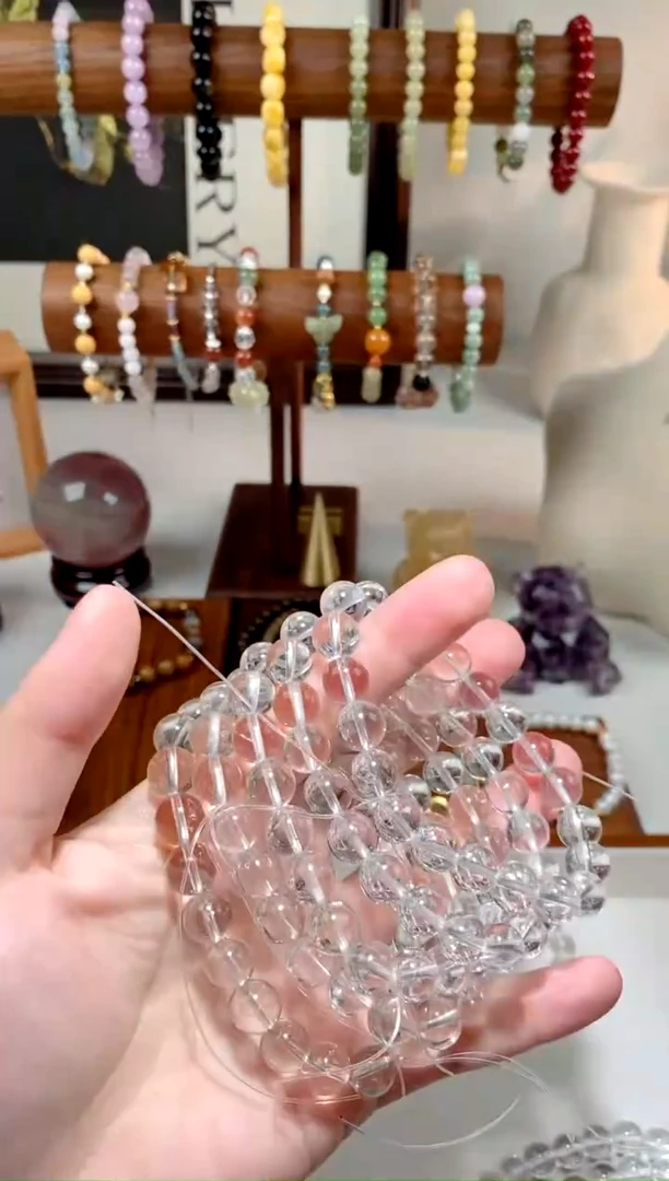 水晶手串未镶嵌白水晶手串 约9mm 多样性发一