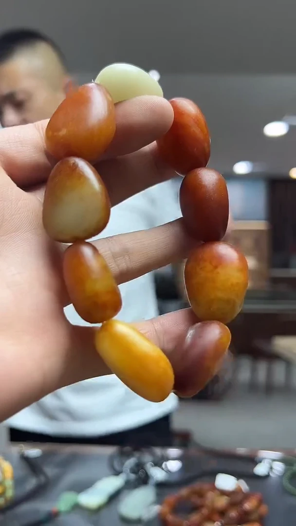 未镶嵌手链透闪石质玉大随型-多样性发货其中发一