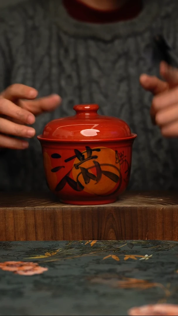 瓷片釉下彩手工手绘同款陶器