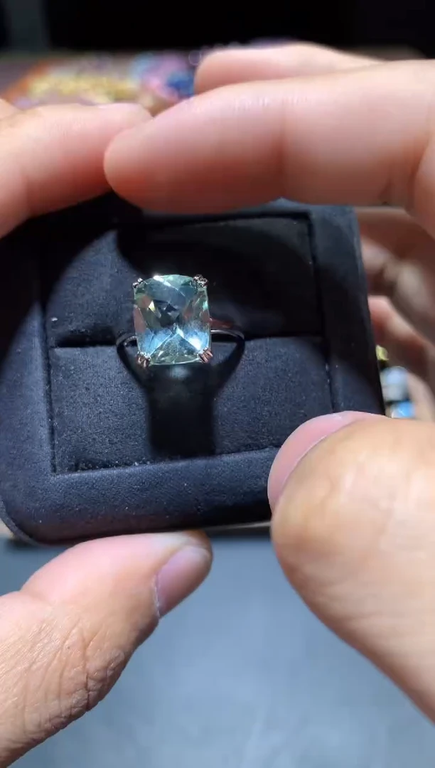 【闪购商品】绿水晶戒指未镶嵌K72【多样性发其一】