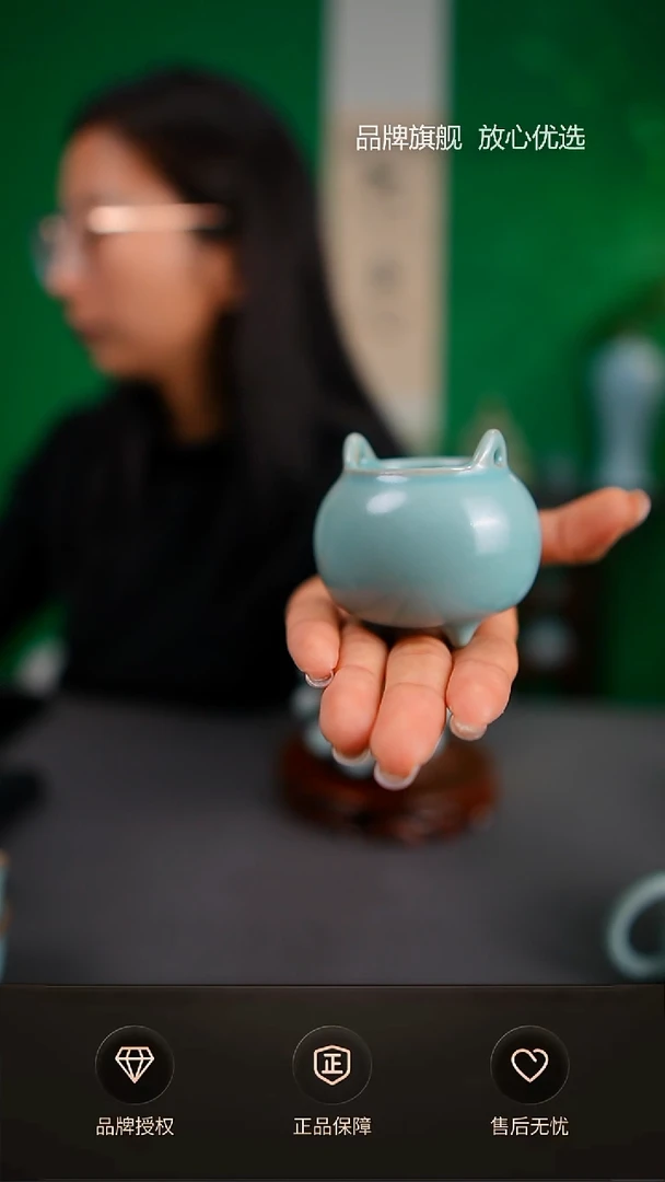【闪购商品】仿古支钉小胖香炉不完美简装