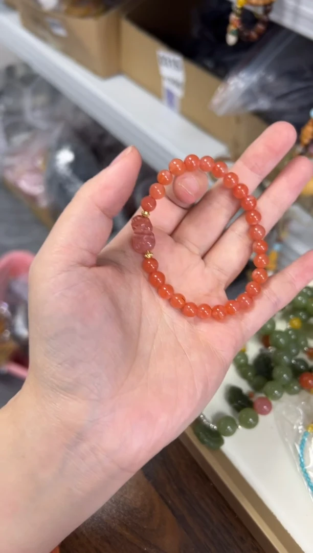 手链未镶嵌南红玛瑙南红玛瑙冰飘貔貅款手链[2253]