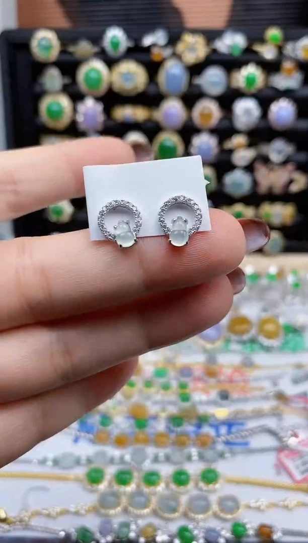 银S925镶嵌戒指翡翠8112