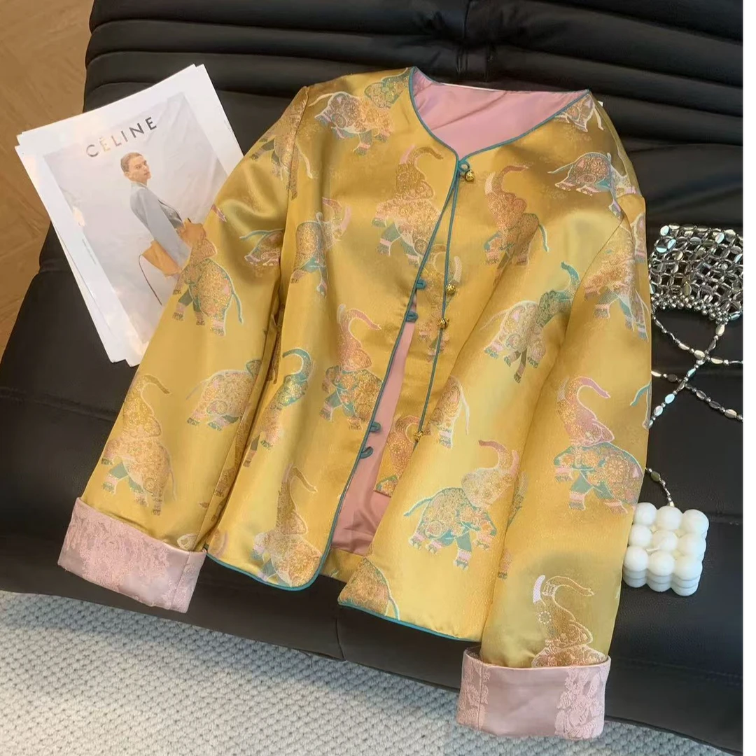 8125新中式提花上衣