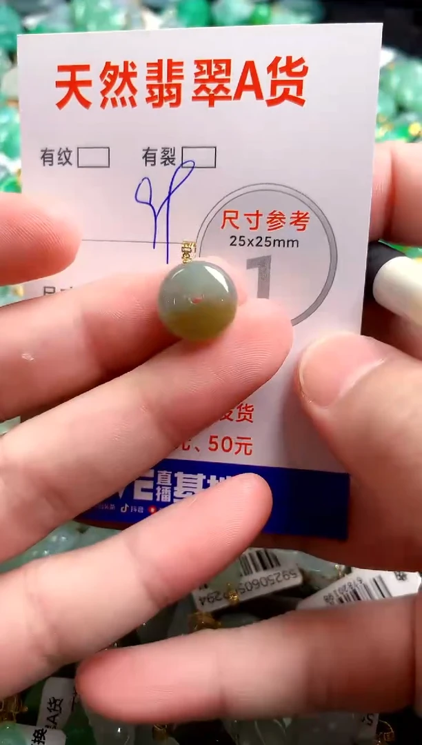 翡翠18K金镶嵌颈饰14002640