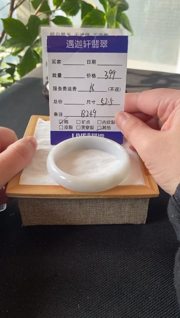 【闪购商品】翡翠手镯未镶嵌52.5圈口 B249编码
