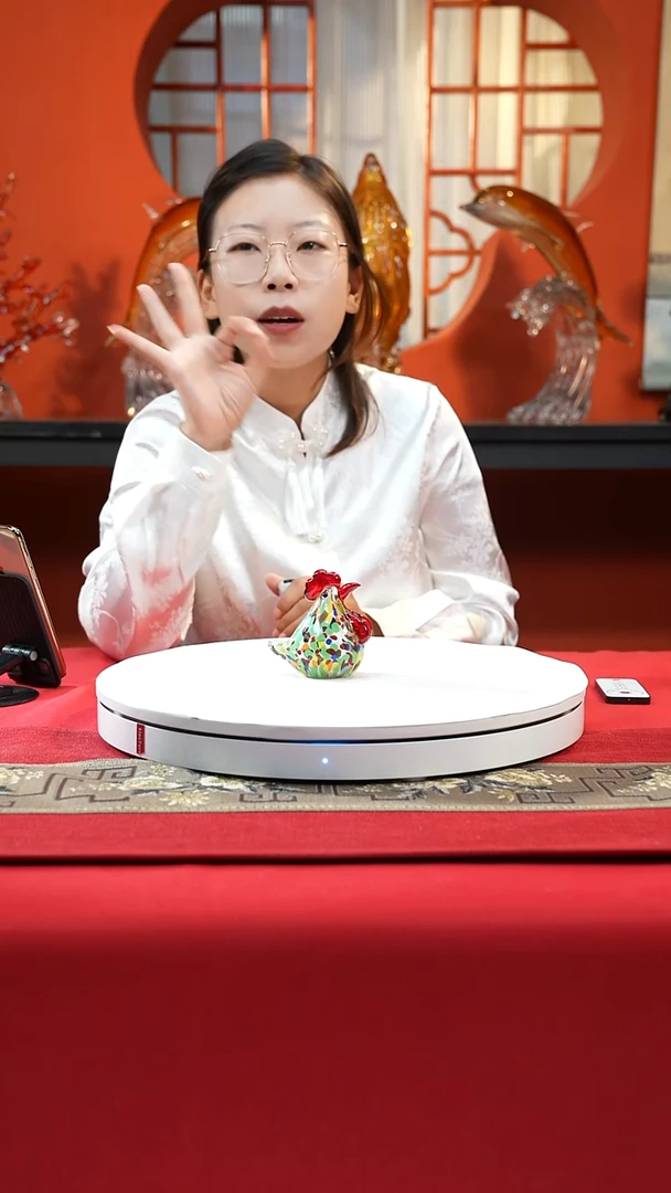 琉璃手工艺品小鸡摆件