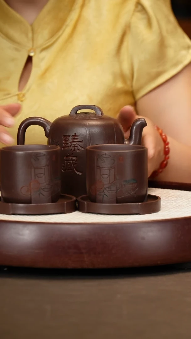 茶壶紫砂【戴静波】紫泥套组