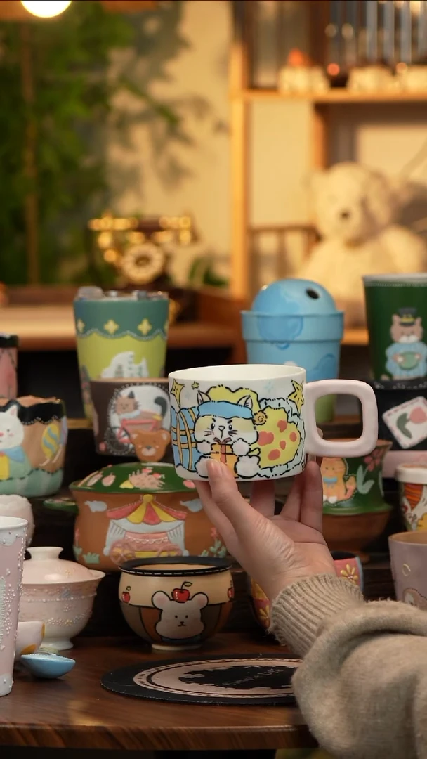 杯子瓷A222景德镇原创手工陶瓷