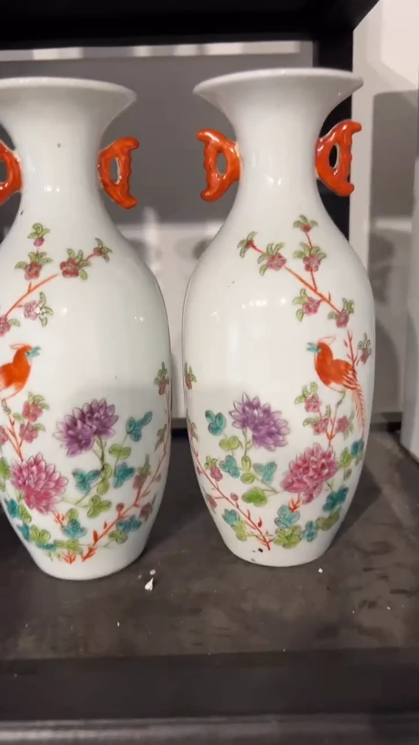 摆件瓷摆件瓷摆件花鸟瓶