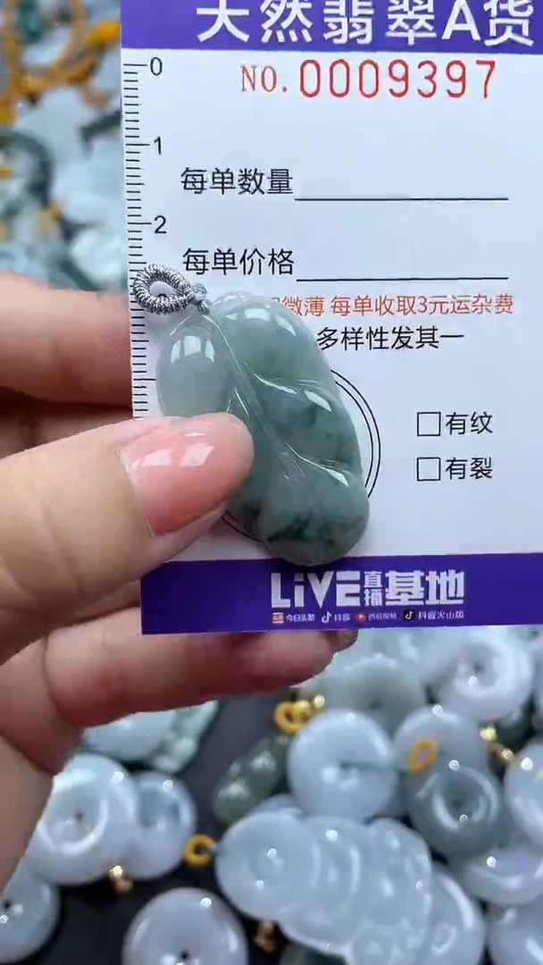 翡翠未镶嵌颈饰09397