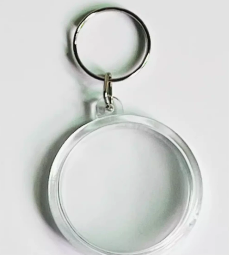24.钥匙扣圆形空壳透明影楼照片号码牌寄存牌包吊坠