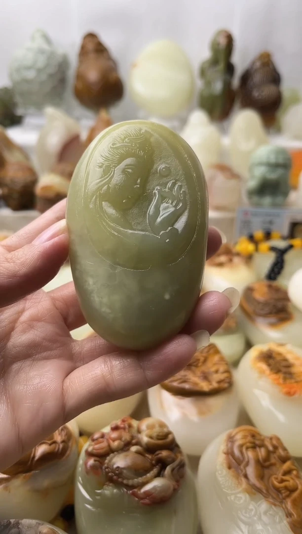 石材古青石棉纹正常不退换观音