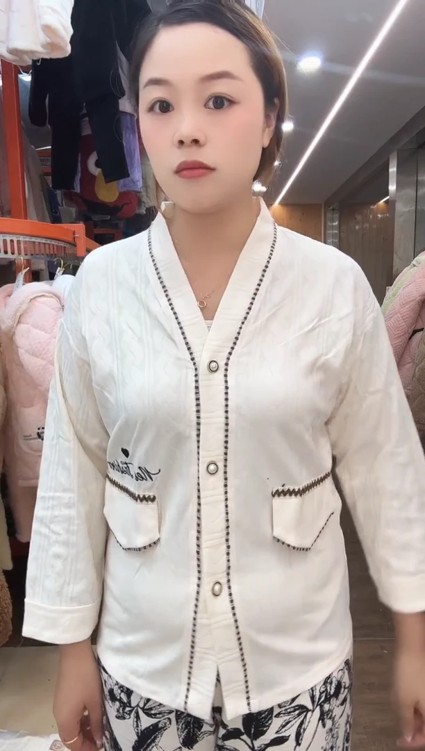 小香风纯棉套装L