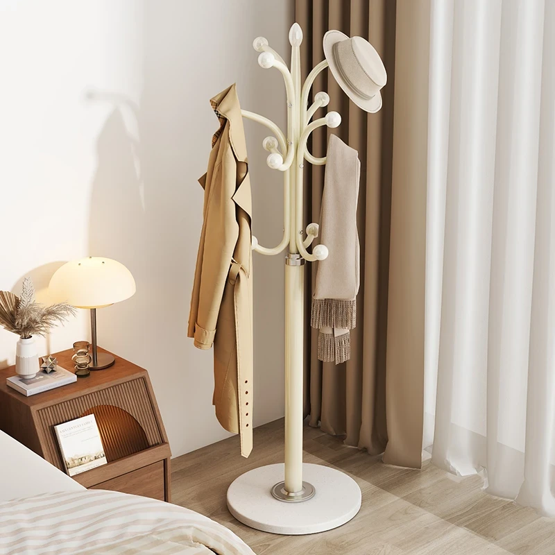优勤衣帽架落地卧室挂衣杆家用客厅简易立式晾衣服架多功能挂包架