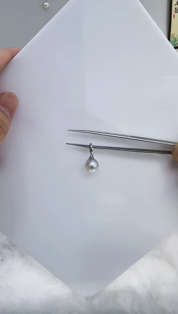 银S925镶嵌淡水珍珠DA珍珠吊坠  y251