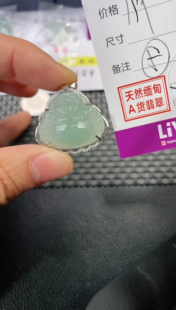 颈饰银S925镶嵌翡翠丽199