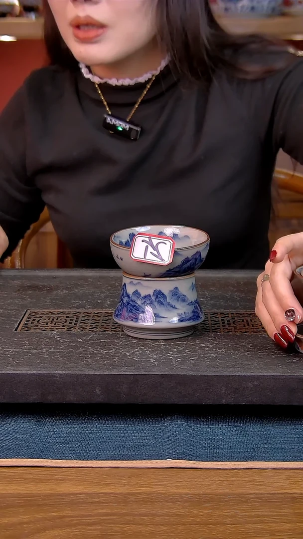 翔*简装家用款2件套 老陶泥开片纹陶瓷茶具