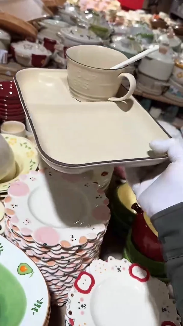 陶瓷分餐盘3件套微瑕 凑满20元包邮