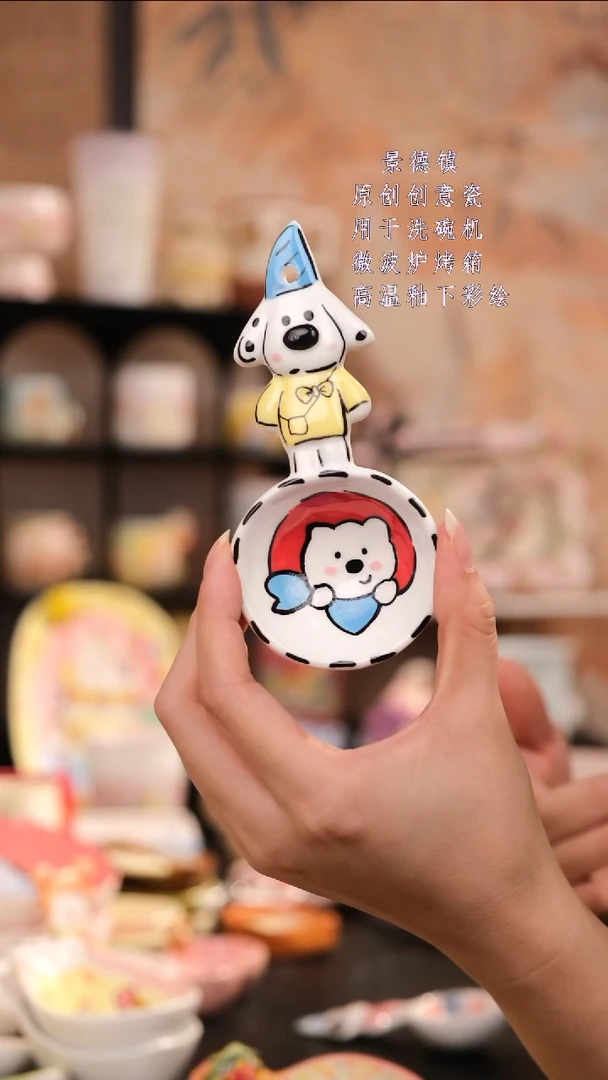 摆件景德镇手工手绘设计师款