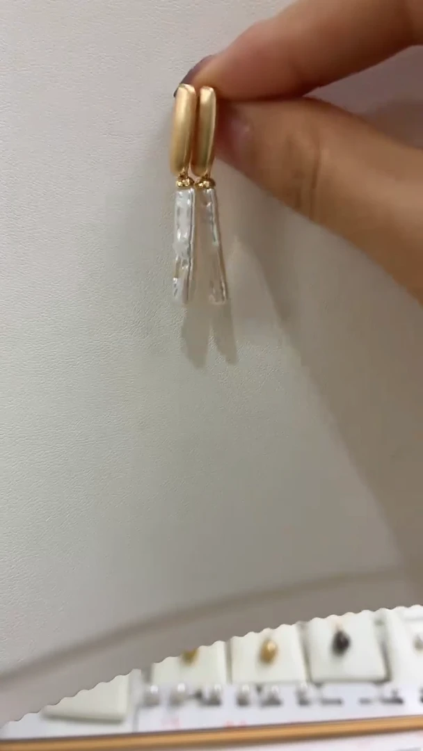 合金耳饰淡水珍珠耳坠