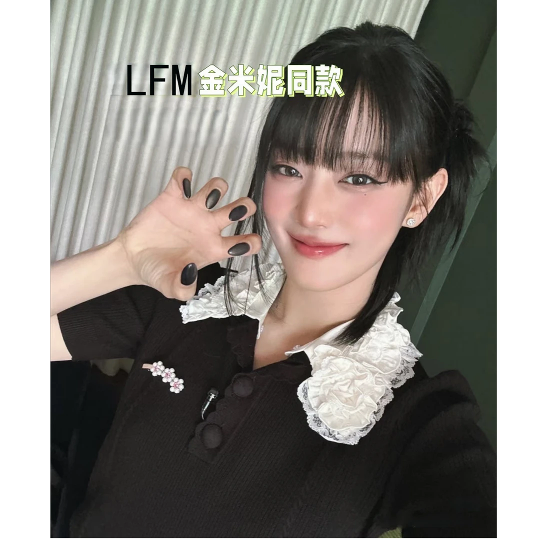 KUFH金米妮同款【锦上添花】25款蕾丝镶花边百搭miu系针织KYM253006