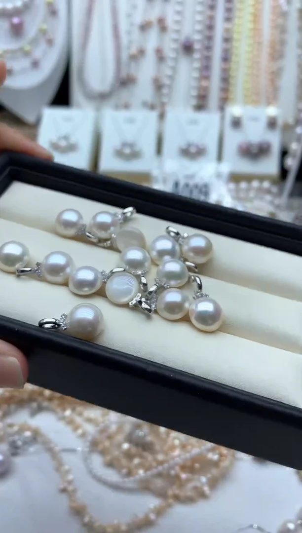 银S925镶嵌拼合珍珠（马贝珠）颈饰多样性发其一