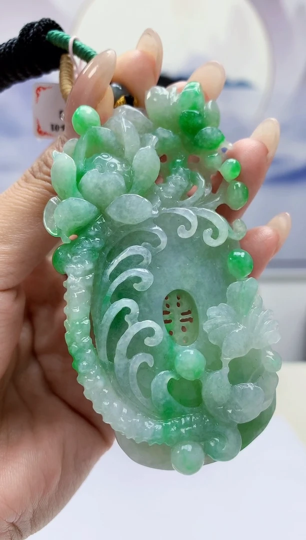 定制翡翠未镶嵌5124MM-毛货挂件171