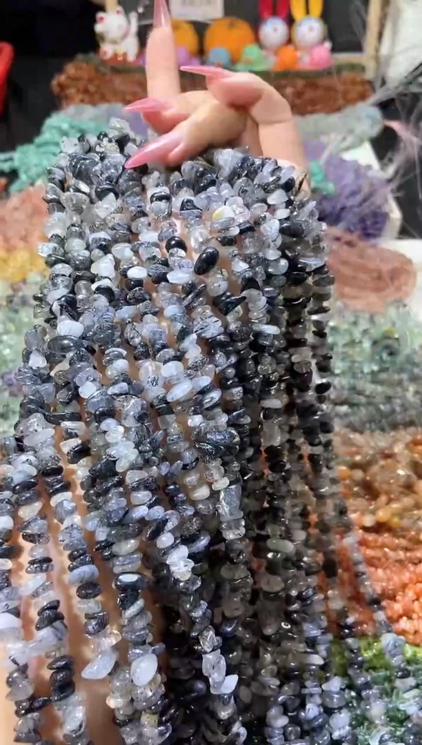 水晶珠宝半成品未镶嵌黑发晶