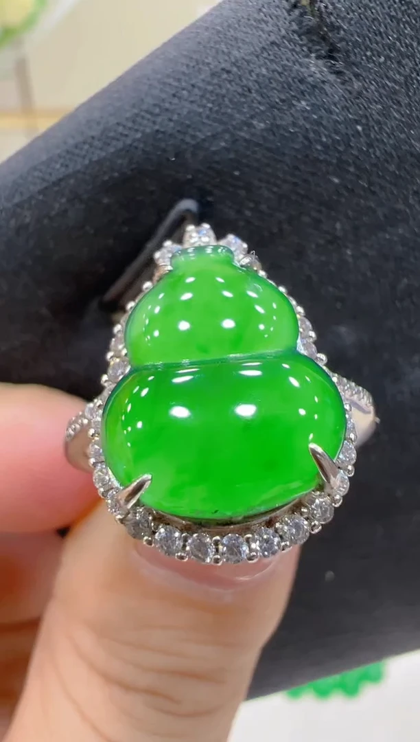 银S925镶嵌戒指翡翠多样性团购发一件