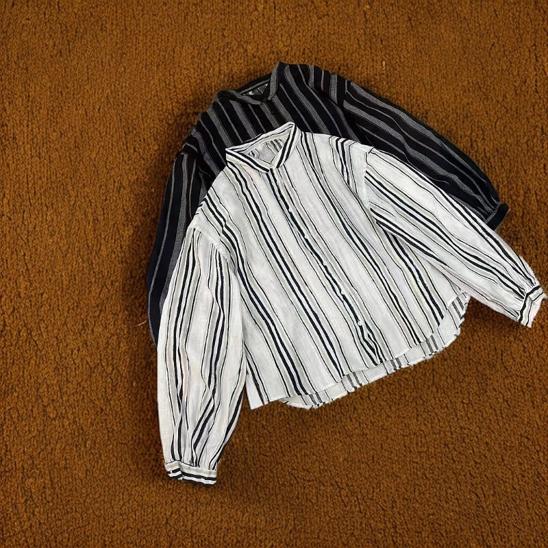 朵家苎麻美式风衬衣