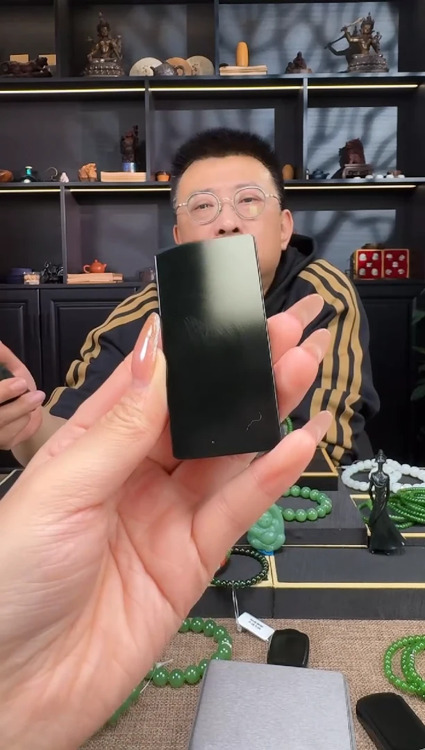 【闪购商品】和田玉1未镶嵌黑青无事牌挂件91g