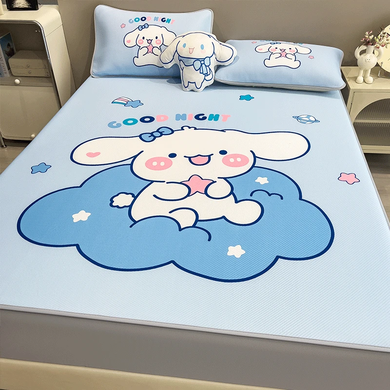 夏季冰丝凉席可机水洗凉感床笠双人儿童学生折叠空调夏天专用席子