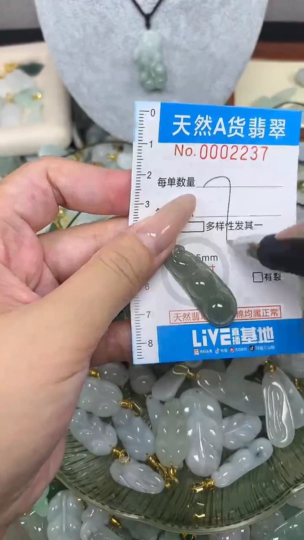 翡翠未镶嵌颈饰净货挂件-2237