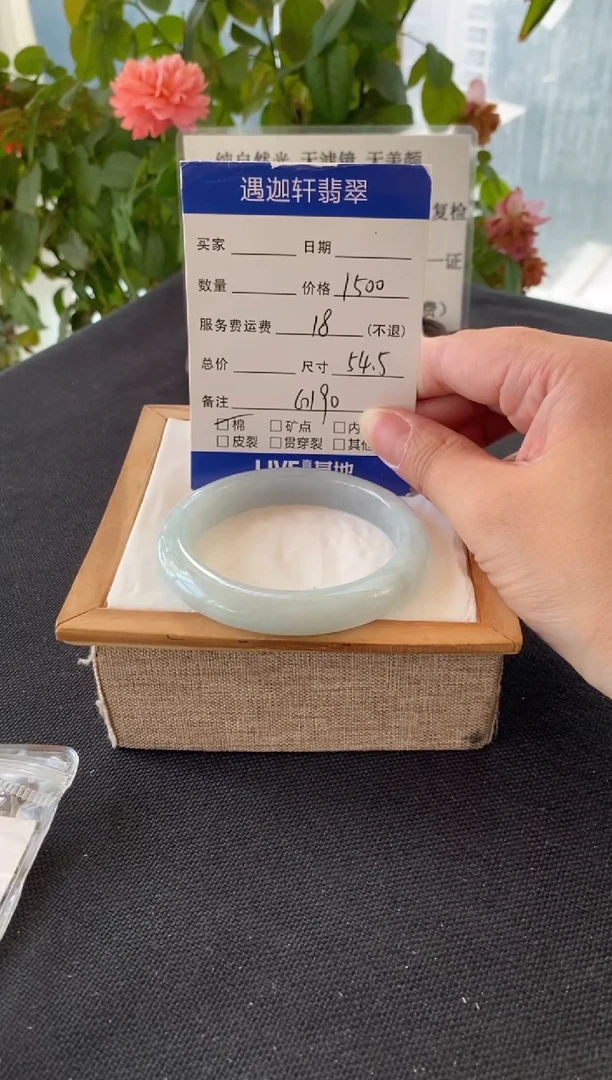 未镶嵌手镯翡翠54.5圈口 G190编码