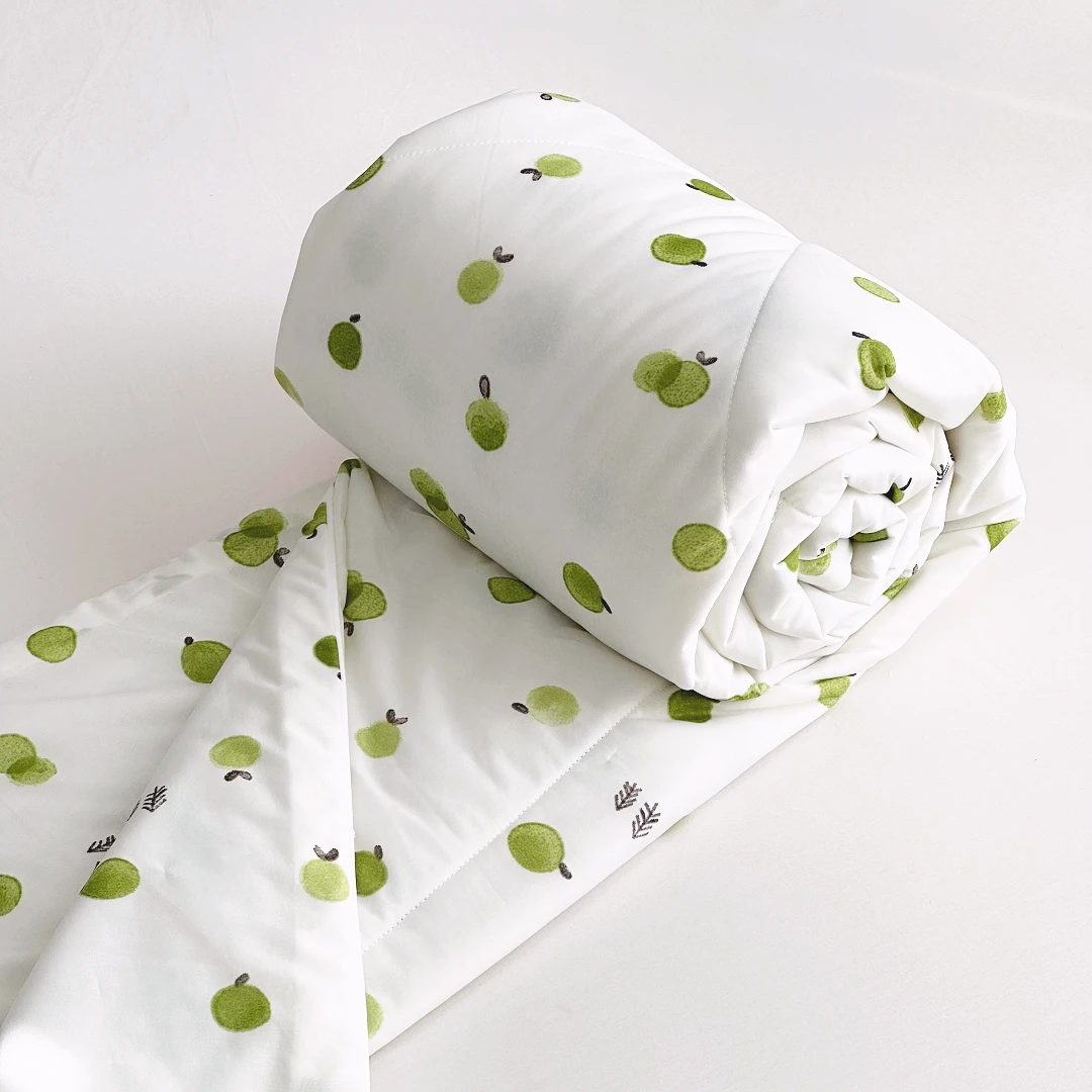 专享【京かわ会社】凉感黑科技冰丝夏季可机洗空调被  苹果绿