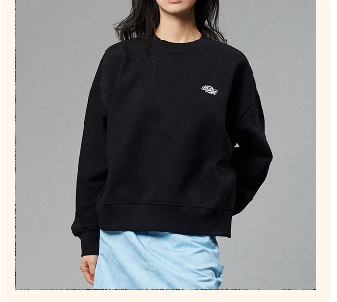 Dickies24秋冬新品刺绣logo抓绒保暖女式长袖舒适冬天