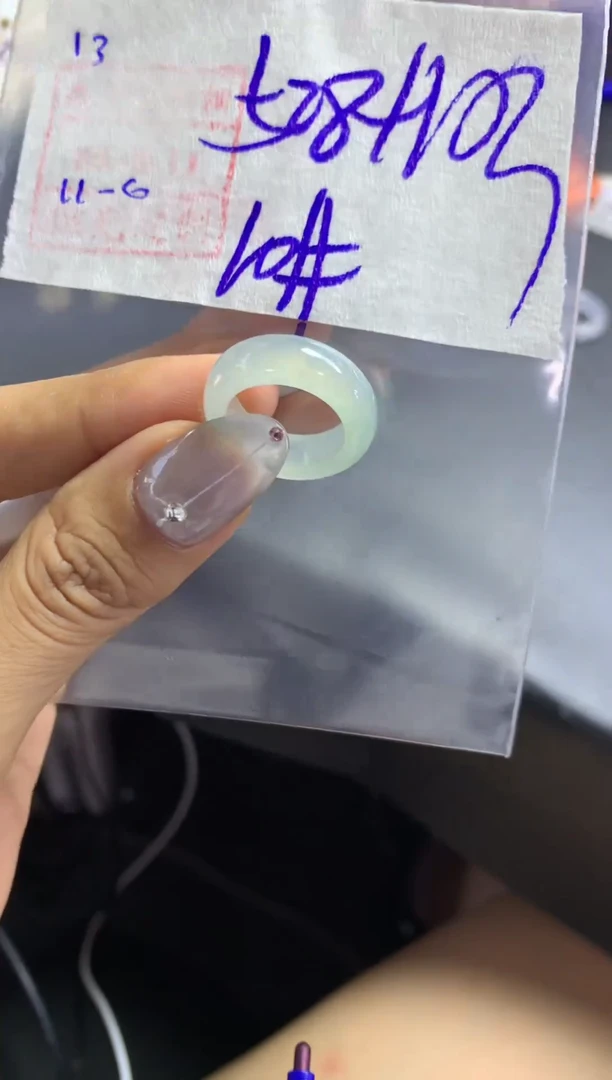 未镶嵌定制翡翠13戒圈10*538元毛货需精抛光