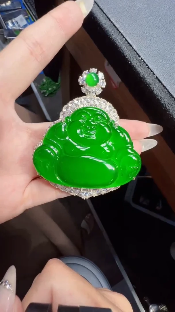 未镶嵌定制翡翠翡翠A货有轻微色差属于正常现象，佛公多样性发货1