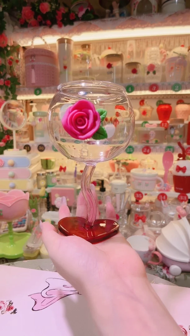 其他品质好发货快放心拍！玫瑰花爱心红酒杯