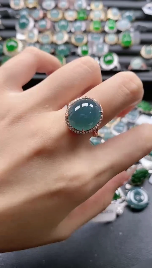 【闪购商品】翡翠戒指银S925镶嵌51511